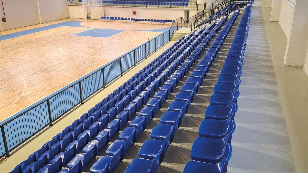 A view inside the refurbished sport hall