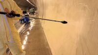 Application of MC-Color T 21 followed standard procedure using airless spraying.