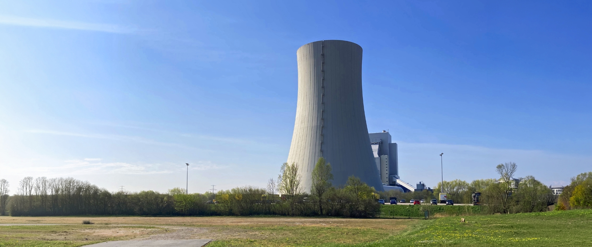 View of the cooling tower in Rostock