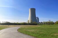 View of the cooling tower in Rostock