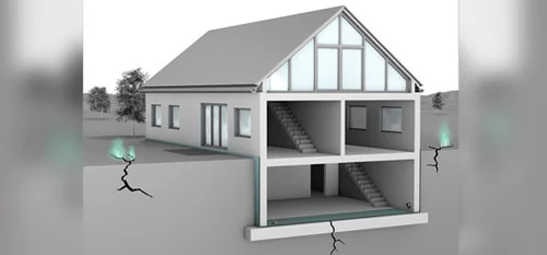 MC-Proof eco, the fast-hardening, highly flexible and bitumen-free reactive sealant from MC-Bauchemie, is radon-tight. It is suitable for sealing cellars, basements and rooms in contact with the ground so as to prevent damp and water ingress as well as radon permeation.  <br>&copy; MC-Bauchemie 2026