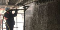 Nafufill GTS-HS rapid is applied using the dry spray process.