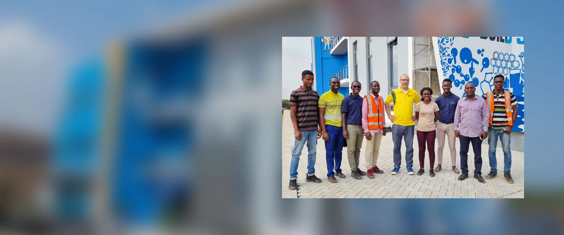 The R&D team of MC-Bauchemie Ghana with Dr. Wolfram Schmidt, coordinator of the INFRACOST project