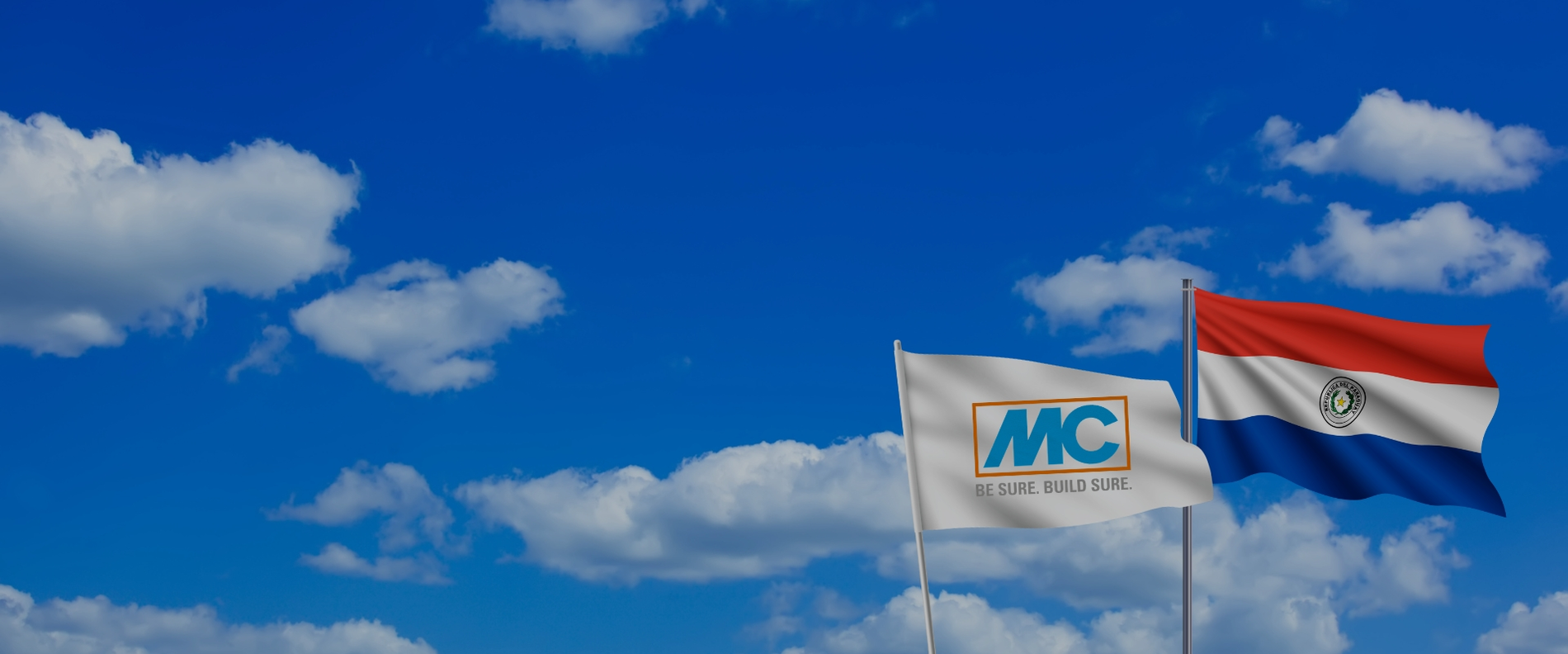 Flag of MC and Paraguay